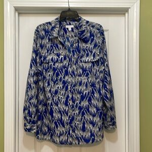 Charter Club - Royal blue with white & black giraffe print - XL